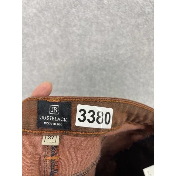 JustBlack Women's Pants Distressed Brown Size 27 Skinny Cotton Blend USA Made - Picture 3 of 14